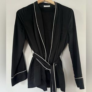 Equipment Women's Theron Washed-silk Pajama Set Black